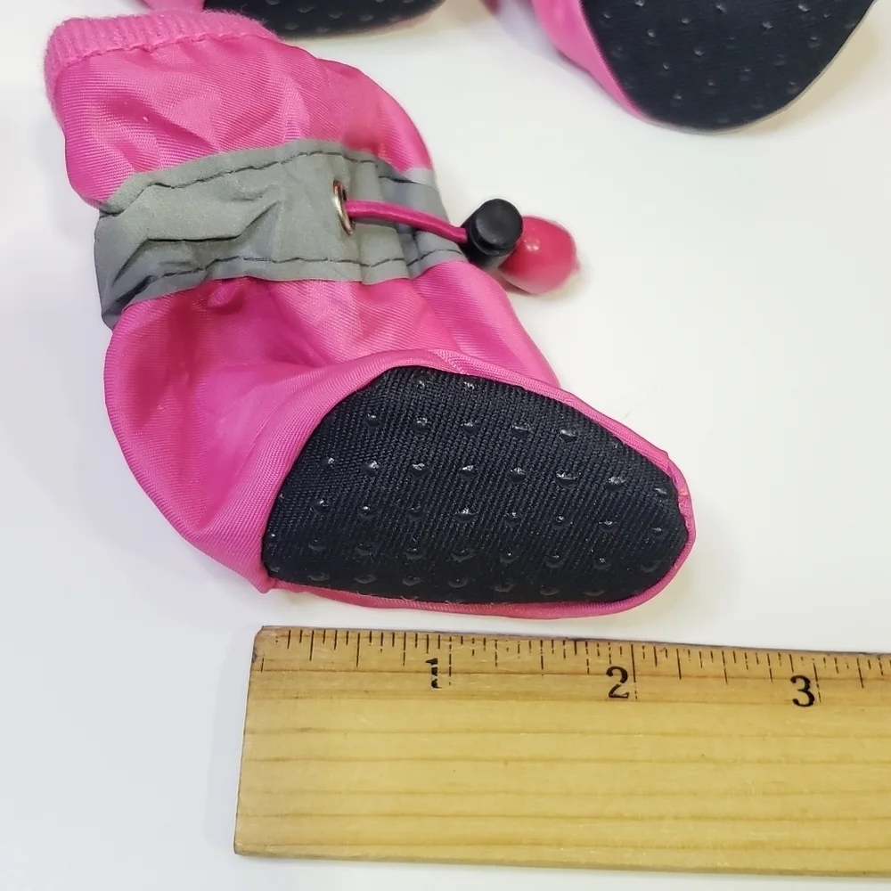 HOOLAVA Dog Shoes, Winter Boots Paw Protector with Reflective Straps, Pink NWOT - Picture 7 of 9